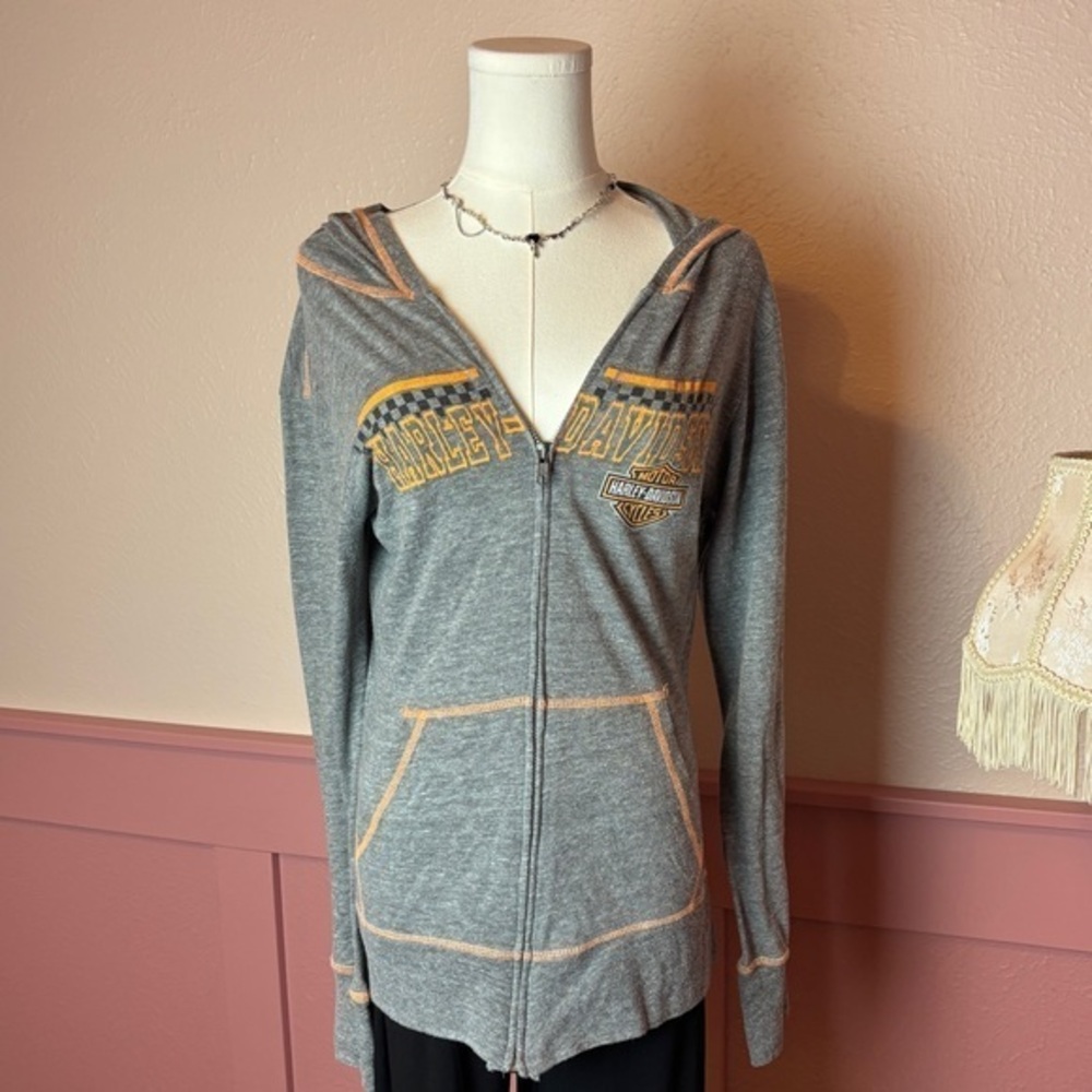 harley davidson henley california zip up sonoma county cotati cali sz medium